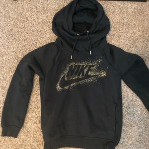 Gold Nike cowl neck hoodie